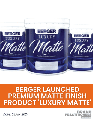 BERGER launched premium matte finish product 'Luxury Matte'