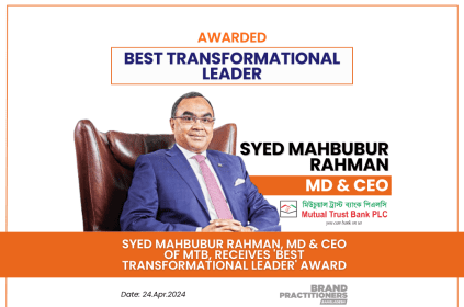 Syed Mahbubur Rahman, MD & CEO of MTB, Receives 'Best Transformational Leader' Award