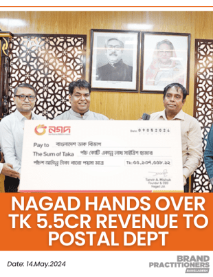 Nagad hands over Tk 5.5cr revenue to postal dept