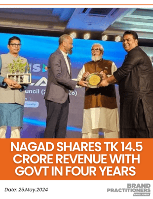 Nagad shares Tk 14.5 croRe Revenue with Govt in Four years