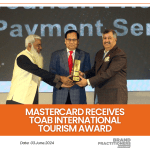 Mastercard receives TOAB International Tourism Award