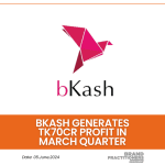 bKash generates Tk70cr profit in March quarter