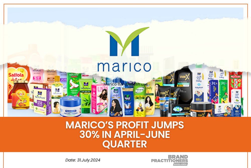 Marico’s profit jumps 30% in April-June Quarter