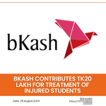 Bkash contributes Tk20 lakh for treatment of injured students