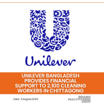 Unilever Bangladesh provides Financial Support to 2,100 cleaning workers in Chittagong