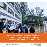 Yamaha Riders Club distributed food to the flood victims in collaboration with ACI Motors