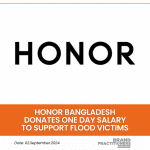 Honor Bangladesh donates one day salary to support flood victims