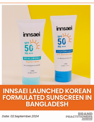 Innsaei launched korean formulated sunscreen in Bangladesh