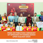 Prize Distribution Ceremony of Ispahani 4th Bangladesh Open Squash 2024