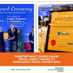 ShareTrip wins 'Leading Online Travel Agency Award' at Bangladesh Travel Awards 2024