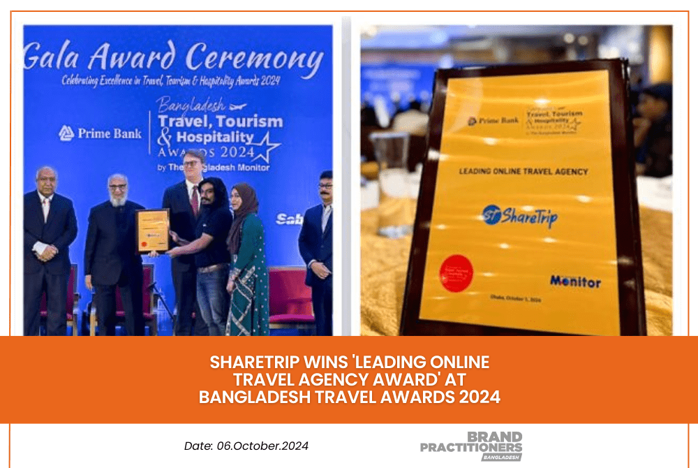 ShareTrip wins 'Leading Online Travel Agency Award' at Bangladesh Travel Awards 2024