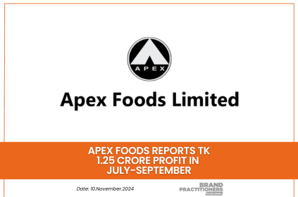 Apex Foods Reports Tk 1.25 Crore Profit in July-September