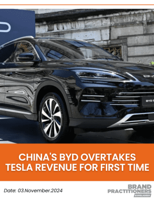 China's BYD overtakes Tesla revenue for first time