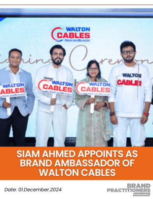 Siam Ahmed appoints as Brand Ambassador of Walton Cables