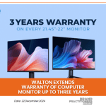 Walton extends warranty of computer monitor up to three years