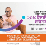 Shukhee Offers Easy Doctor Consultations with 20% Cashback on bKash Payment_update.web