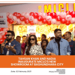 Tahsan Khan and Nadia inaugurate MICLO's new showroom at Bashundhara City