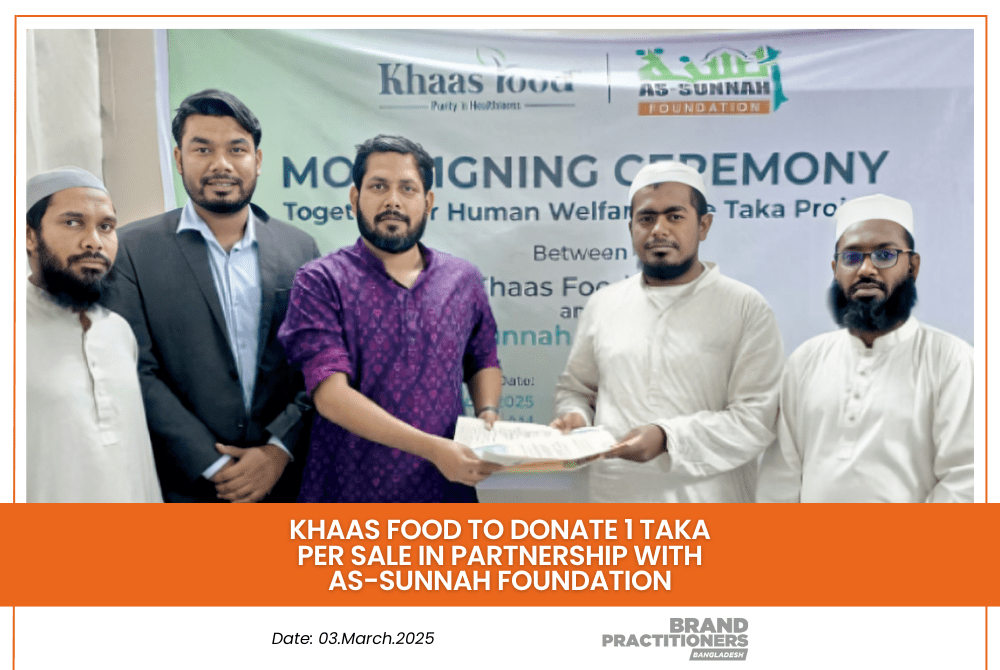 Khaas Food to Donate 1 Taka Per Sale in Partnership with As-Sunnah Foundation