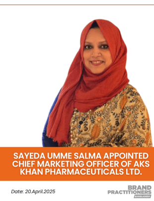 Sayeda Umme Salma Appointed Chief Marketing Officer of AKS Khan Pharmaceuticals Ltd.