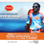 PRAN proudly walks beside Ikramul Hasan Shakil on his mission from Sea to Summit.