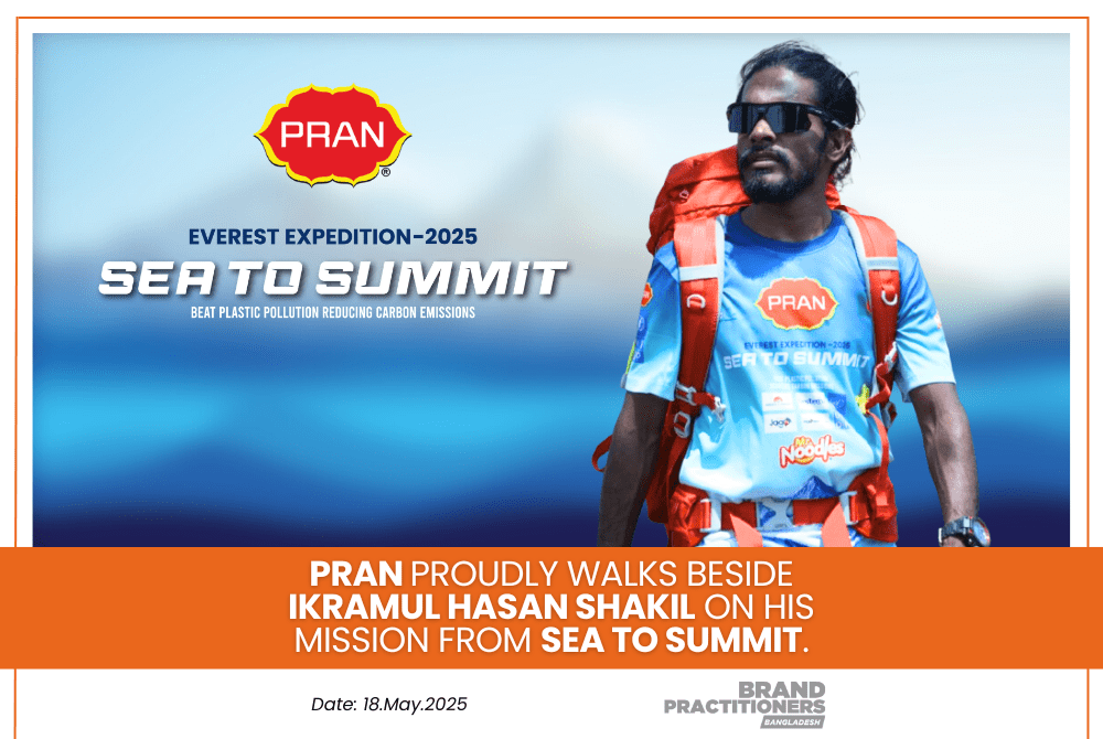 PRAN proudly walks beside Ikramul Hasan Shakil on his mission from Sea to Summit.