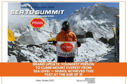 Brand Update: Shakil Sets World Record – Summits Everest in Just 84 Days from Cox’s Bazar in a Mission for Sustainability Backed by PRAN