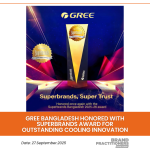 Gree Bangladesh honored with Superbrands Award for Outstanding Cooling Innovation_web