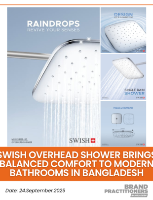 SWISH Overhead Shower Brings Balanced Comfort to Modern Bathrooms in Bangladesh_web