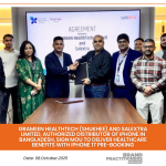 Grameen HealthTech Shukhee and Salextra Limited Authorized Distributor of iPhone in Bangladesh Sign MoU to Deliver Healthcare Benefits with iPhone 17 Pre booking Web
