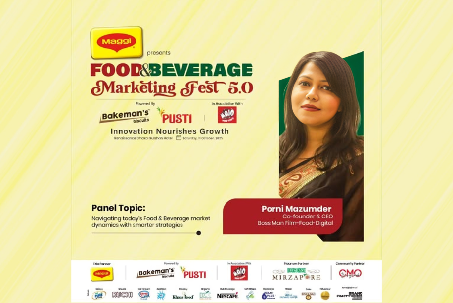 Porni Mazumder speaker of Maggi Presents Food & Beverage Marketing Fest 5.0 powered by Bakeman’s and PUSTI in association with Mojo Porni Mazumder_FBMF 5.0