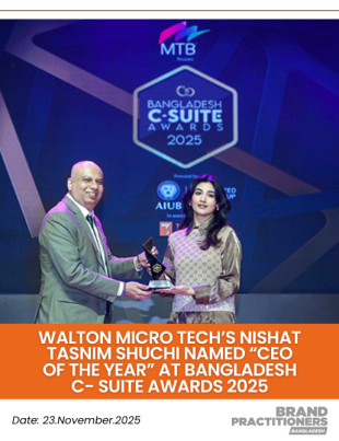 Walton Micro Tech’s Nishat Tasnim Shuchi Named “CEO of the Year” at Bangladesh C-Suite Awards 2025_web