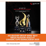 AkijBashir Group Wins ‘Best Mega Pavilion’ Gold at Ceramic Expo Bangladesh 2025_Web