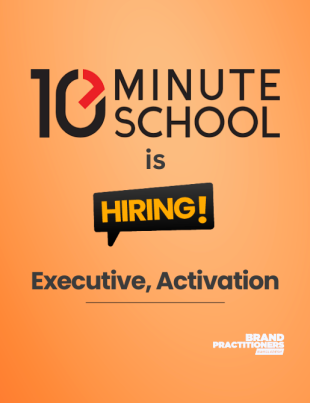 10 Minutes School hiring Executive, Brand for Marketing Team